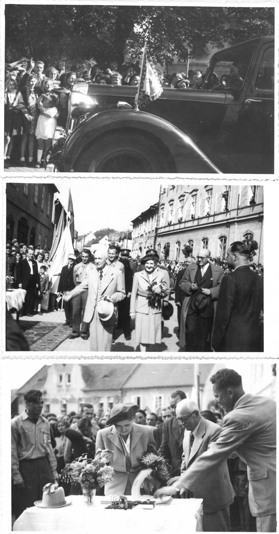 Ukázka ze souboru fotografii z návštěvy prezidenta Beneše v Jesenici