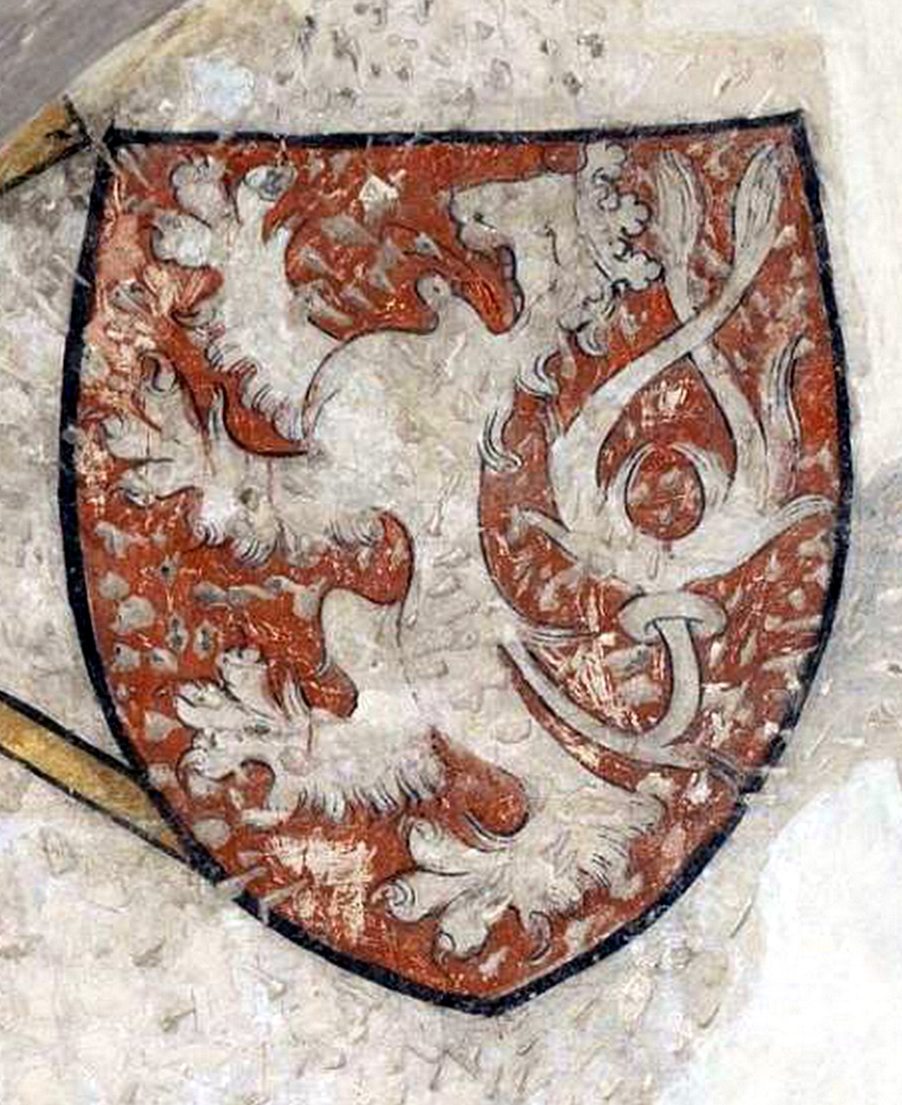 Südwand Kaisersaal Wappen mit böhmischem Löwen