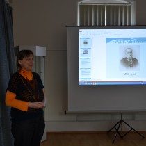 Přednášku o žateckém historikovi uvedla Milada Krausová.