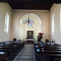 Interiér evangelického kostela 