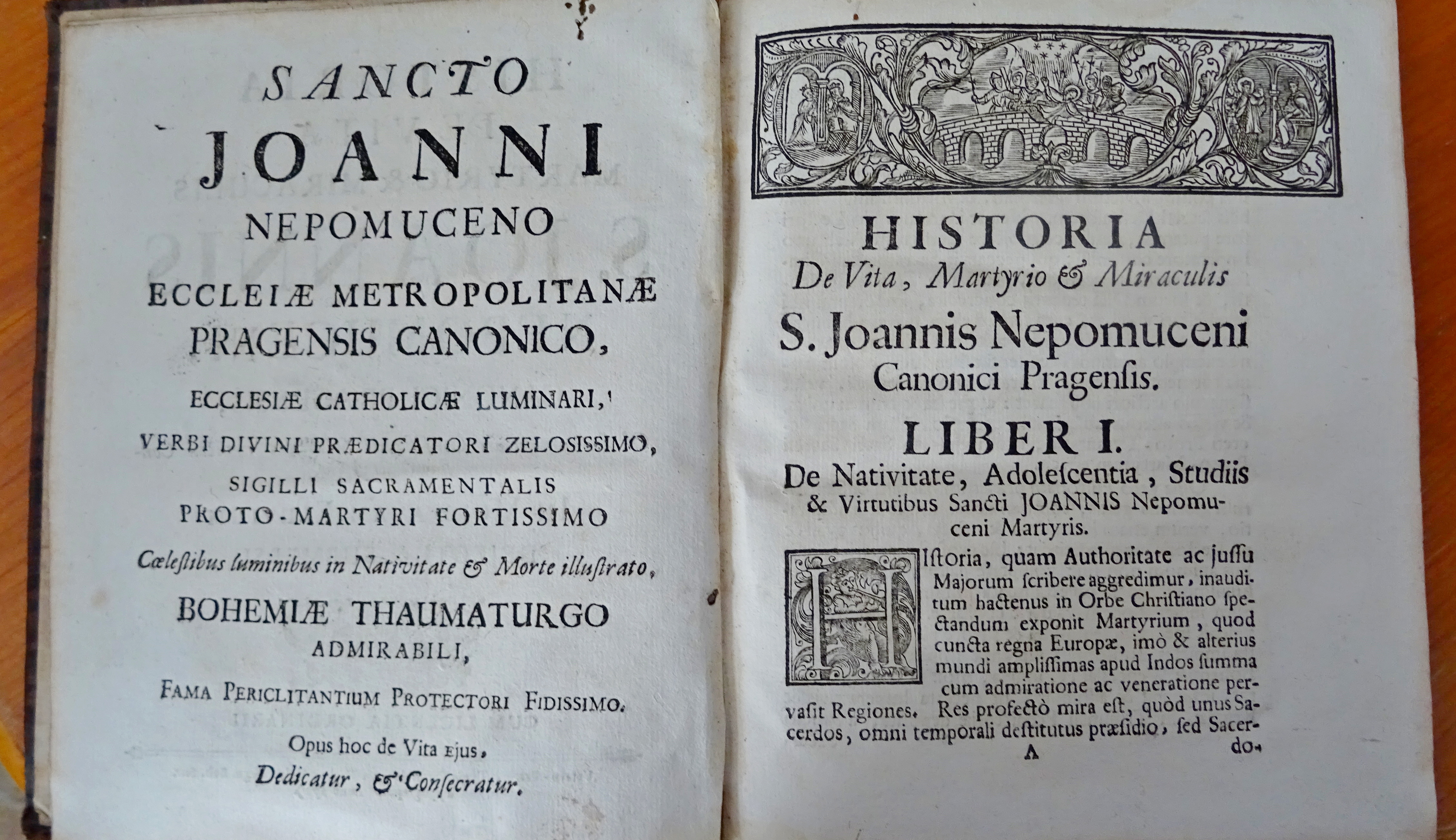 2. Životopis Jana Nepomuckého z roku 1729 - první kniha o narození, mládí a studiích